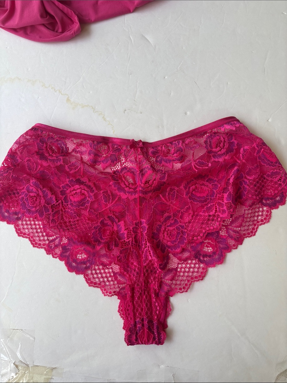 Vintage Y2K Pink Camisole Panty Set Lace Modal Barbie Sexy Milkmaid Babydoll XL - Picture 13 of 17